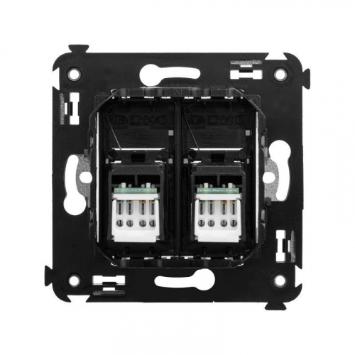Розетка компьютерная 2-м СП Avanti "Черный квадрат" RJ45 кат.6 DKC 4402294 фото 3