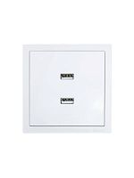 Розетка 2-м СП ZIMA IP20 USB механизм бел. LEZARD 704-0288-192