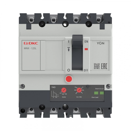 Выключатель автоматический 3N 100А 70кА pro MNX125L при AC415V расцепитель TMD YON MNX125L3NTMD0100 фото 2