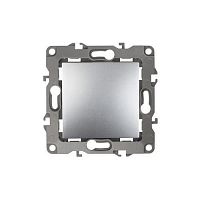 Выключатель 1-кл. СП Эра12 12-1001-03 10А IP20 250В 10AX без монтаж. лапок механизм алюм. Эра Б0014629