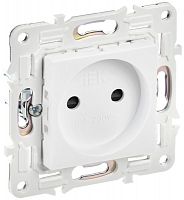 Розетка SKANDY 10А без заземл. защ. шторки SK-R01W арктич. бел. IEK SK-R13-10-K01