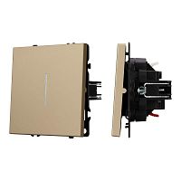 Механизм звонкового выключателя LED SWT-NOBE-MKR1-SFPL-L-GD (230В 10А) зол. песок Arlight 061735