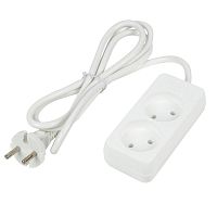 Удлинитель 2х1.5м без заземл. 10А Ultra S-CU2-1.5 WHITE бел. Uniel UL-00009975