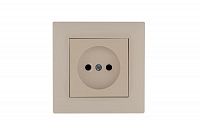 Розетка 1-м Karea RIZZ без заземл. крем Makel 88010022