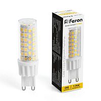 Лампа светодиодная LB-436 13Вт JCD 2700К G9 230В FERON 38152