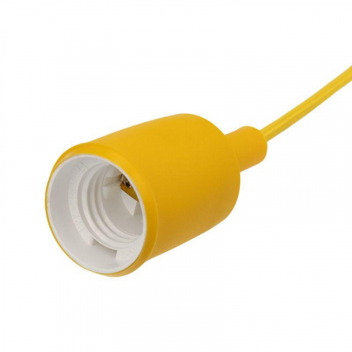 Патрон E27 силиконовый со шнуром 1м желт. Rexant 11-8889 фото 5