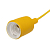 Патрон E27 силиконовый со шнуром 1м желт. Rexant 11-8889