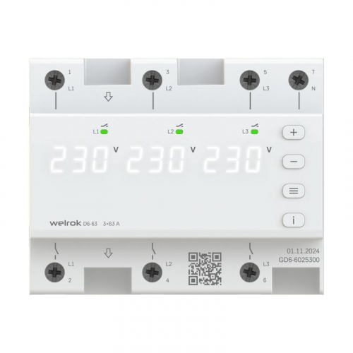 Реле напряжения D6-63 Welrok 4660251140380