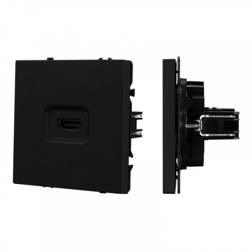 Механизм HDMI розетки SCT-NOBE-MHD1-SFPL-BK черн. оникс Arlight 061841