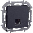 Розетка компьютерная Inspiria RJ45 кат.6 UTP механизм антрацит IEK 673833