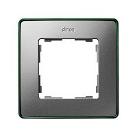 Рамка 1-м Simon82 Detail зел./алюм. металл Simon 8201610-253