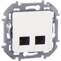 Розетка компьютерная 2-м Inspiria RJ45 кат.5E UTP бел. IEK 673835