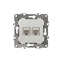 Розетка компьютерная 2-м Эра12 RJ45 12-3108-02 сл. кость Эра Б0014730