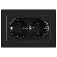 Розетка 2-м СП Accent 6-205-05 16А IP20 250В 2P+E Schuko AL/CU антрацит Intro Б0063494