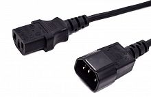 Кабель питания С13-C14, 3х0.5, 220В, 6A, 1300 Вт, чёрный, 3м Filum FL-PC6-C13-C14-3M