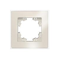 Рамка 1-м Афина стеклянная сл. кость (ivory) UNIVersal 2272