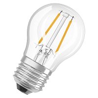 Лампа светодиодная филаментная Retrofit 4Вт P прозрачная 4000К нейтр. бел. E27 470лм 220-240В угол пучка 300град. (замена 40Вт) OSRAM 4058075435148