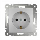 Розетка 1-м СП Karea 16А IP20 с заземл. механизм серебр. Makel 57065028