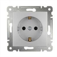 Розетка 1-м СП Karea 16А IP20 с заземл. механизм серебр. Makel 57065028