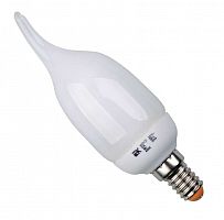 Лампа люминесцентная компакт. КЭЛ-CВ 9Вт E14 свеча 4000К IEK LLE61-14-009-4000