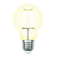 Лампа светодиодная LED-A60-10W/WW/E27/CL грушевидная PLS02WH форма "A" прозр. Sky свет теплый бел. 3000К упак. картон Uniel UL-00002625