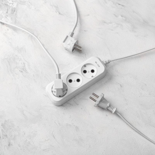 Удлинитель 3х5м без заземл. 2х0.75 бел. PROCONNECT 13-4207 фото 2