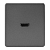Розетка СП ROUND HDMI титан Kranz KR-78-0730-2