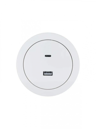 Розетка 1-м СП OSEN TC+ USB разъем бел. LEZARD 743-0288-192TC фото 4