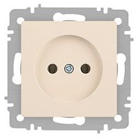 Розетка 1-м СП Accent 6-201-02 16А IP20 250В 2P сл. кость Intro Б0063659
