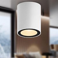 Светильник OL48 WH/BK MR16 GU10 IP44 настен./потолочн. спот черн./бел. Эра Б0059799