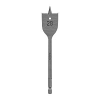Сверло перовое по дереву 28х152мм (шестигранный хвостовик) Kranz KR-91-0671