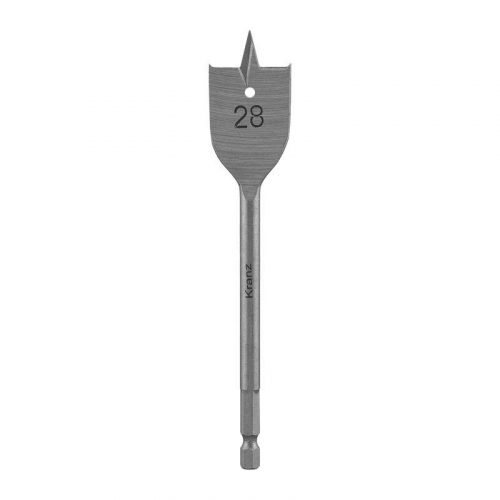 Сверло перовое по дереву 28х152мм (шестигранный хвостовик) Kranz KR-91-0671