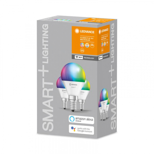 Лампа светодиодная SMART+ WiFi Mini Bulb Multicolour 5Вт (замена 40Вт) 2700…6500К E14 (уп.3шт) LEDVANCE 4058075485990 фото 2