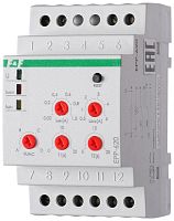 Реле тока EPP-620 230В AC 2х8А 2х1P IP20 многофункц. двухпороговое (0.02-1А 0.5-5A); монтаж на DIN-рейке 35мм; 3мод. F&F EA03.004.006