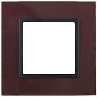 Рамка 1-м 14-5101-25 стекло Elegance бордо+антрацит ЭРА Б0034479