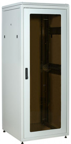 Шкаф сетевой LINEA N 18U 800х800мм стекл. передняя дверь задняя металлическая сер. ITK LN35-18U88-GM