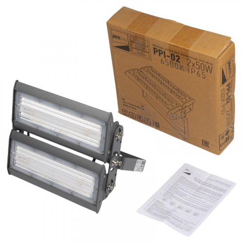 Светильник светодиодный PPI-02 2х50Вт 6500К IP65 ДСП для высоких пролетов Pro+ JazzWay 5016231 фото 5