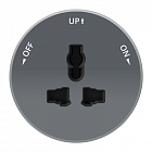 Розетка MultiTrack 13А 250В универс. круглая графит SE MTK13002G