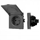 Розетка 1-м СП SCT-NOBE-MCP-SFPL-GR 16А IP44 230В влагозащ. механизм Arlight 054283