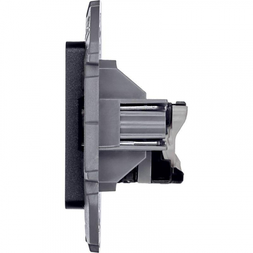 Розетка компьютерная Inspiria RJ45 кат.5E UTP антрацит IEK 673828 фото 6