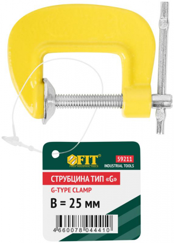 Струбцина тип "G" 25мм (1дюйм) FIT 59211 фото 3