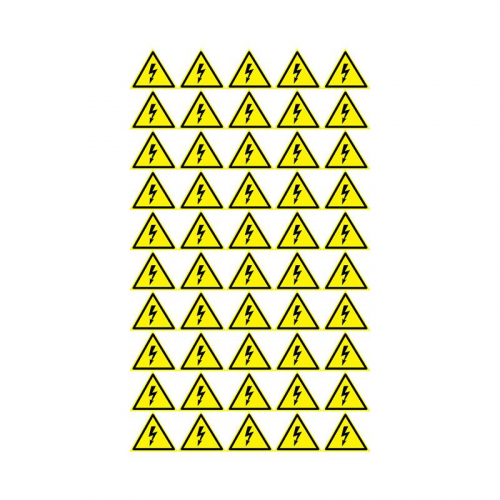 Наклейка знак электробезопасности &quot;Опасность поражения электротоком&quot; 25х25х25мм Rexant (уп.100шт) Rexant 56-0006-1
