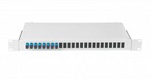 Кросс оптический 19дюйм. 1U 8 портов SC/UPC (8 одинарных SC/UPC адаптеров) SM 9/125 OS2 стальной в компл.е: адаптеры монтаж. шнуры 1м сплайс-кассета с крышкой гильзы заглушки сер. NIKOMAX NMF-RP08SCUS2-WS-ES-1U-GY