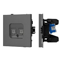 Розетка компьютерная 2-м SCT-TENDO-MPC2-SFPL-GR RJ45 кат.6 механизм Arlight 054597