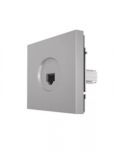 Розетка компьютерная 1-м СП ZIMA IP20 механизм сер. матов. LEZARD 704-7488-140 фото 2