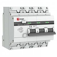 Выключатель автоматический дифференциального тока 4п C 16А 10мА тип A 6кА АД-32 защита 270В электрон. PROxima EKF DA32-6-16-10-4P-a-pro