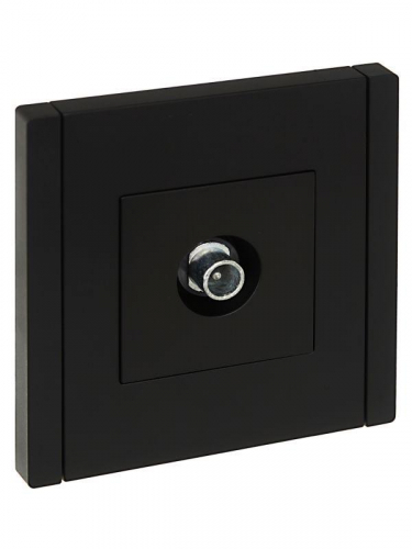 Розетка TV проходная FORTE&PIANO FP129 черн. IEK FP-A10-P-K02