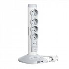 Стойка 16А IP20 2хUSB+microUSB+4х(2P+E) Leg 694614