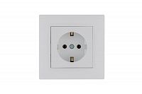 Розетка 1-м Karea RIZZ с заземл. бел. Makel 88001028