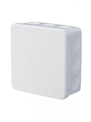 Коробка разветвительная квадратная 104х104мм IP65 бел. ABB 2TKA140002G1